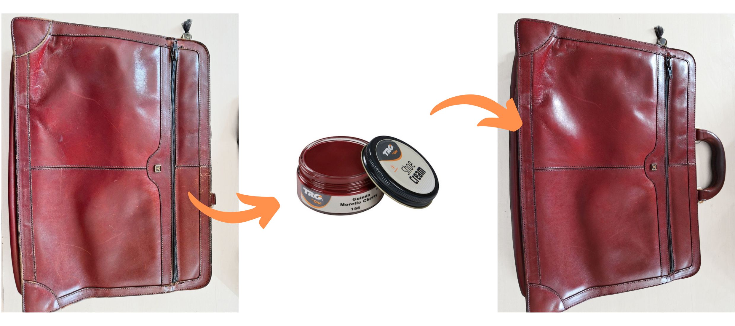 Vínový Krém na kožené kabelky 156 Morello Cherry Shoe Cream TRG